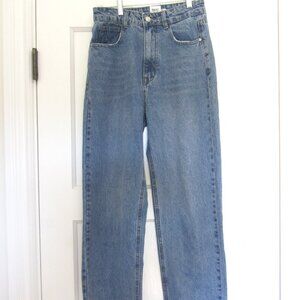 Princess Polly Baggy Jeans, Medium Wash, Straight Leg, Size 4
